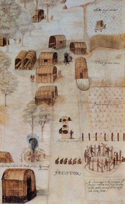 Indian Village of Secoton by John White